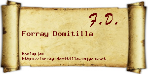 Forray Domitilla névjegykártya